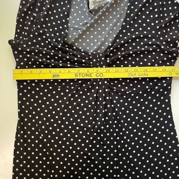 Ronni Nicole Women's Polka Dots Front Tie Short Sleeve Mini  Dress Black Size 10 - Picture 4 of 8